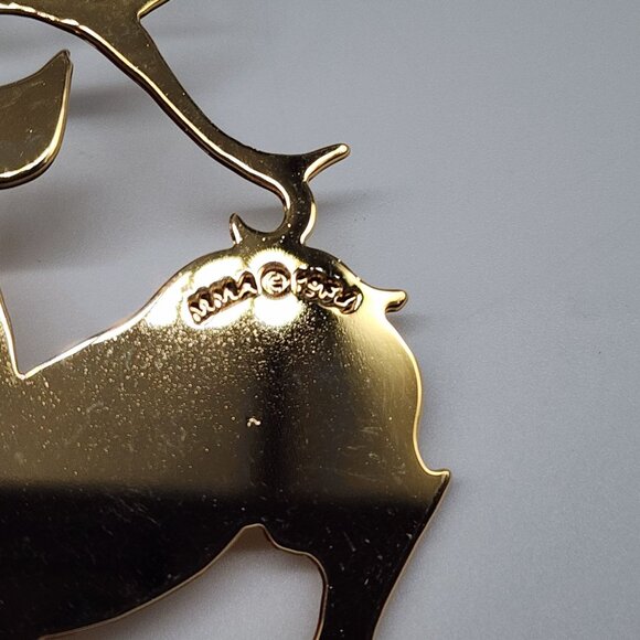 Metropolitan Museum of Arts MMA Brass Reindeer Christmas Holiday Ornament 2x3 - Picture 7 of 7